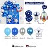 56pcs Children's Birthday Party Outer Space Astronaut Theme Party Balloon Set Aluminum Film Digital New Year Scene Decoration