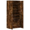 Shoe Cabinet Smoked Oak 80 x 39 x 178 cm Wood Based Material