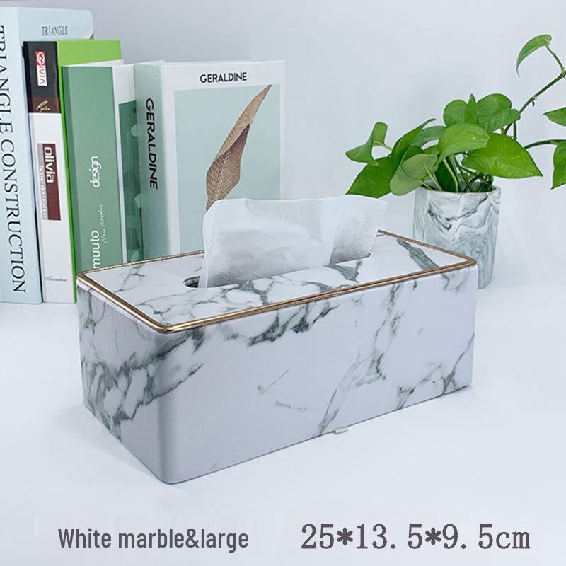 European Style Leather Tissue Box - Creative Dining Table & Living Room Napkin Holder