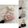 Stylish Summer Women's Bowknot Single Shoulder Bag In Trendy Black White Pink Silver
