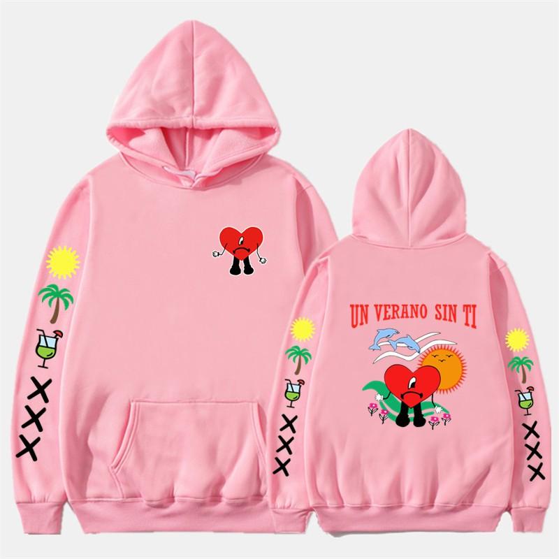 Un Verano Sin Ti Bad Bunny Inspired Hoodie Mens Cotton Blend Oversized Streetwear Sweatshirt Winter Casual Pullover
