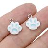 10Pcs Gold Plated Pink Enamel Dog Paw Footprint Charm Pendant For Jewelry Making Bracelet Earrings Diy Accessories Craft 16X14Mm