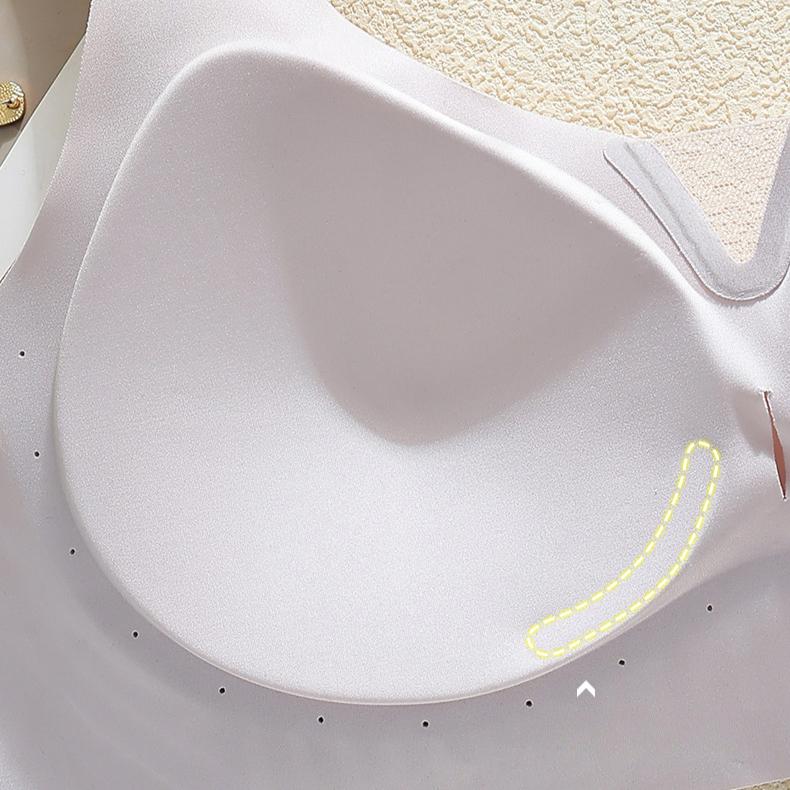 Underwear Summer Thin Women's Gathering Bra Top Support Anti Sagging Non Marking Bra Smooth Noodles Breathable Bra