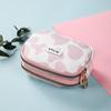 Cute Cow Pattern Coin Purse for Women Card Wallet Students Double Pocket Zipper Key Bag Portable Lipstick Bank Card Bag