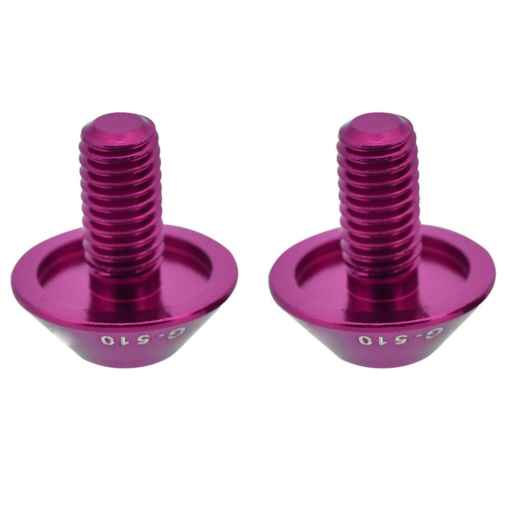 G-510 2Pcs M5 * 12mm Bike Water Bottle Cage Holder Bracket Screw s(Red)