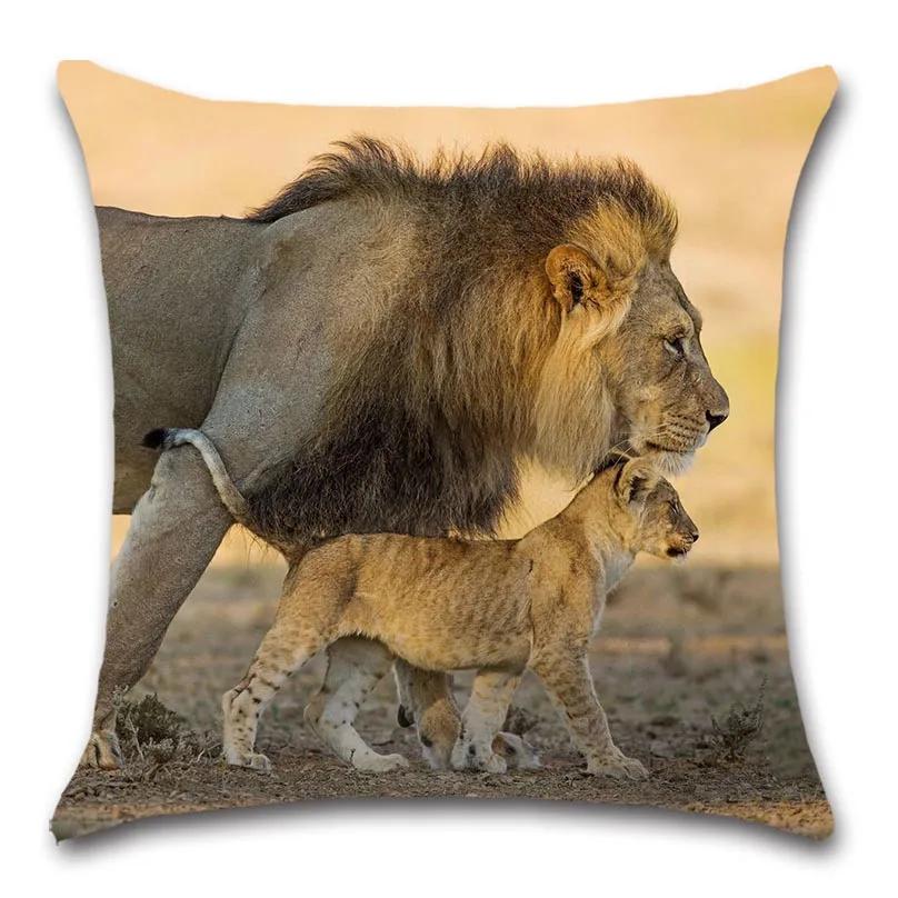 Cushion Cover for Home Decoration, Animal, Giraffe, Big Cat, Zebra, for Sofa, Chair, Car Seat, Friend, Bedroom, Gift