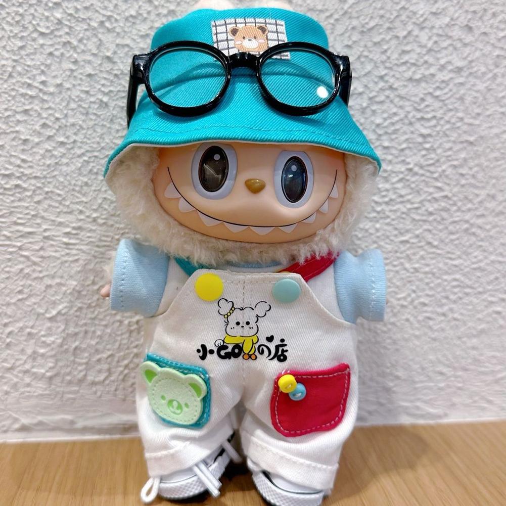 For 17cm Labubu Doll Clothes Fashion Clothes Overalls Doll Clothes Color Match Shorts Dolls Accessories Cute Decoration Little Clothes