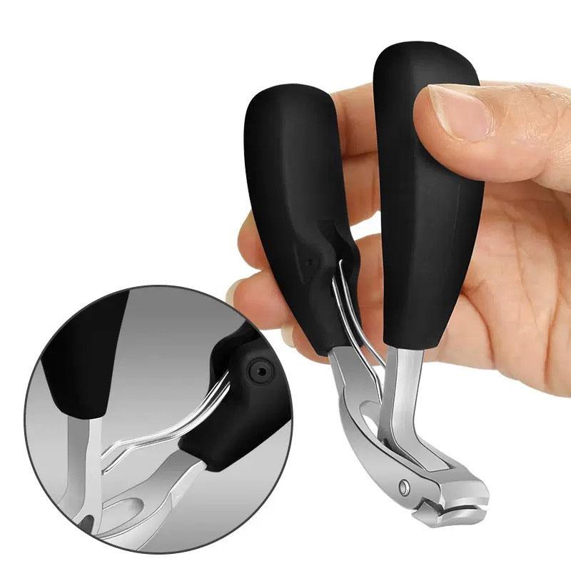 Curved Head Anti-splash Toenail Clippers Large Opening Design Professional Nail Cutter for Thick Hard Toenails Elderly Use