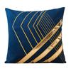 45x45cm Geometric Pillow Case Velvet Gold Bronzing Cushion Cover Home Living Room Sofa Decoration