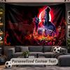 Terrifier Art the Clown Personalized Tapestry Support Custom Name, Wall Art Home Decoration