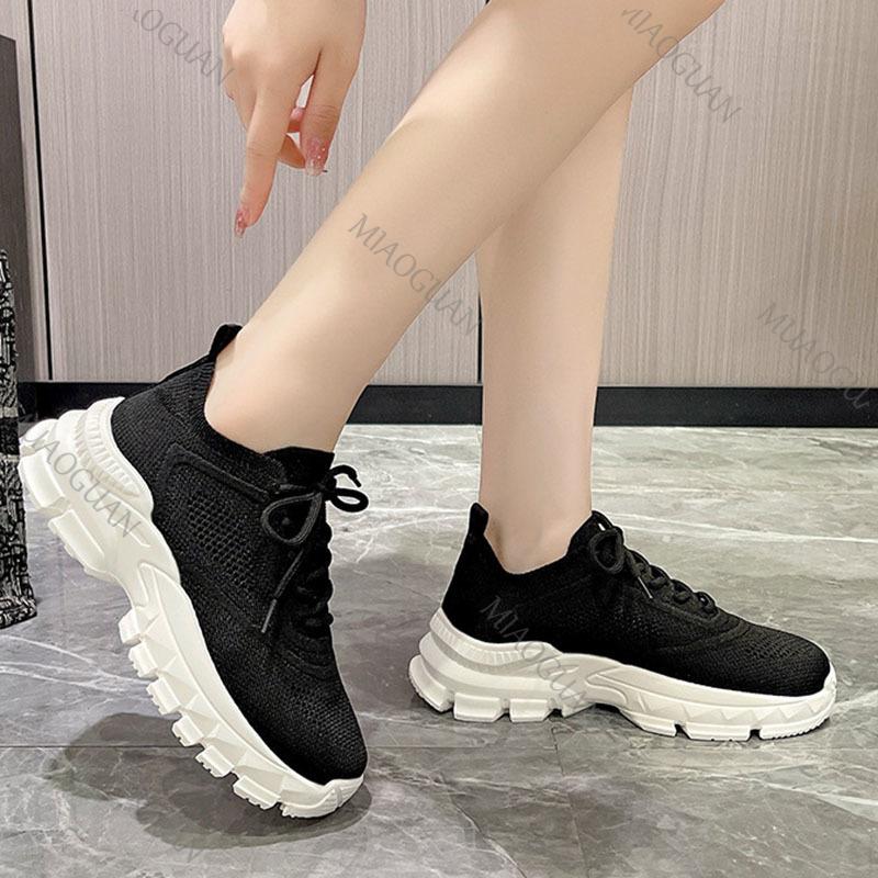 Fashion Versatile Casual Sneakers 2025 Spring and Summer Mesh Breathable Tenis Female Shoes Color Blocking Platform Sports Running Shoes