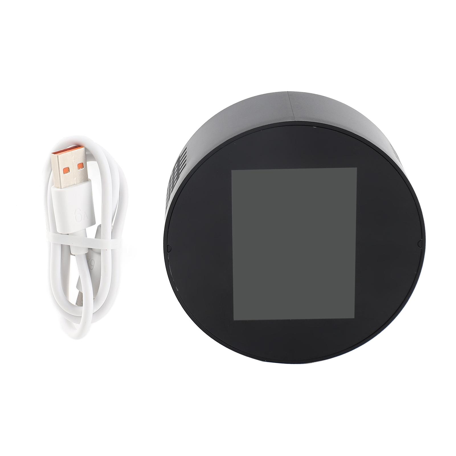 Портативный измеритель качества воздуха Tuya Wifi 7в1 PM2.5 CO2 TVOC HCHO AQI Тестер температуры и влажности Цветной дисплей Углекислый газ чёрный