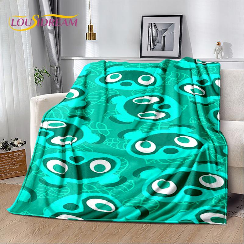 Manta de dibujos animados de Animal Crossing New Horizons, manta suave para el hogar, dormitorio, cama, sofá, Picnic, viaje, oficina, manta para niños