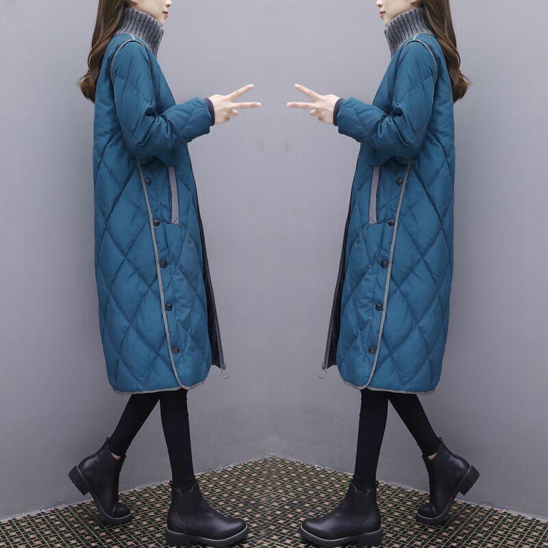 Winter Down Padded Jacket Women Mid-length Korean Style Loose Cotton-padded Coat Over The Knee Padded Jacket Coats