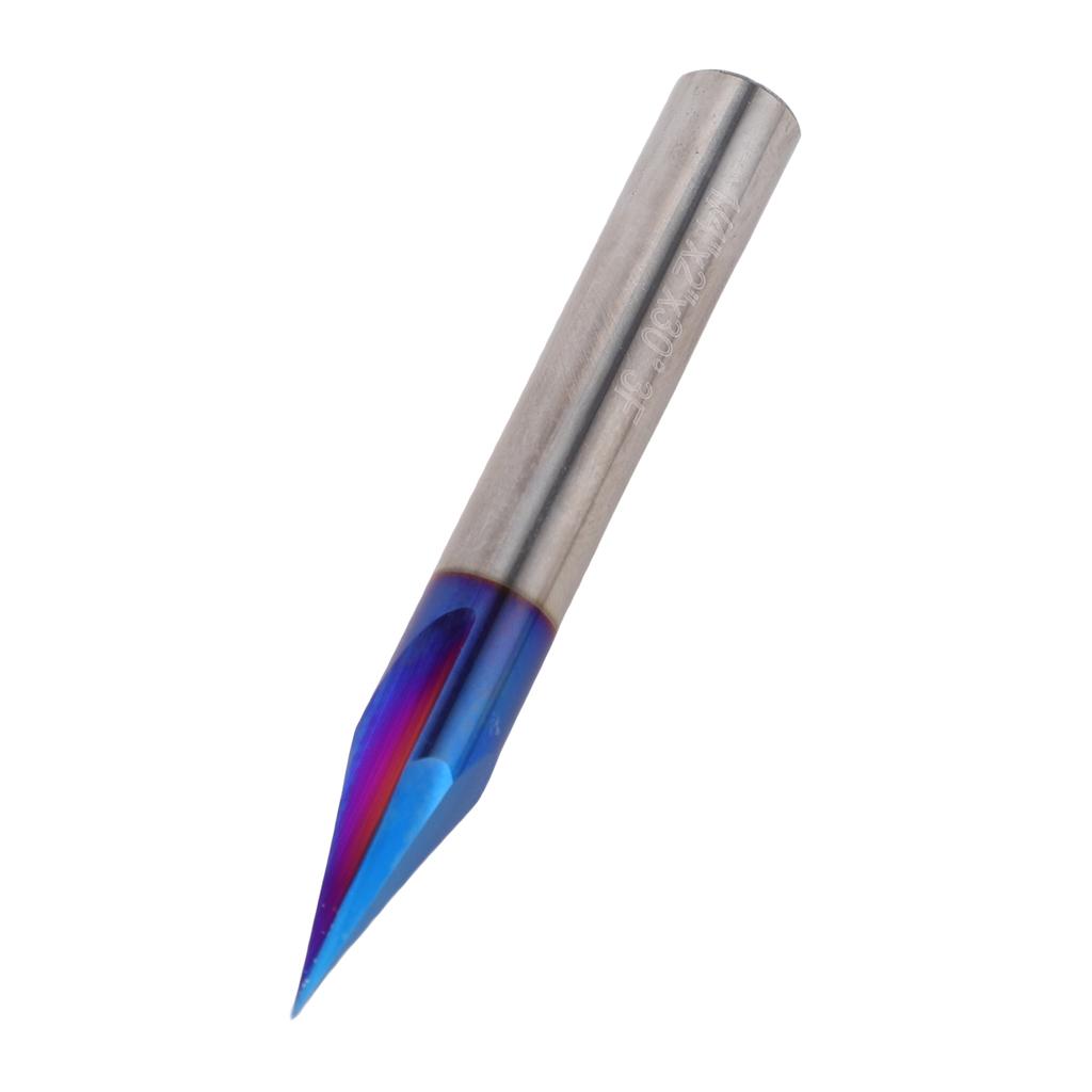 V Groove Engraving Router Bit 30 Degree 3 Flute 1 4in Shank Nano Coated Carbide for Carving