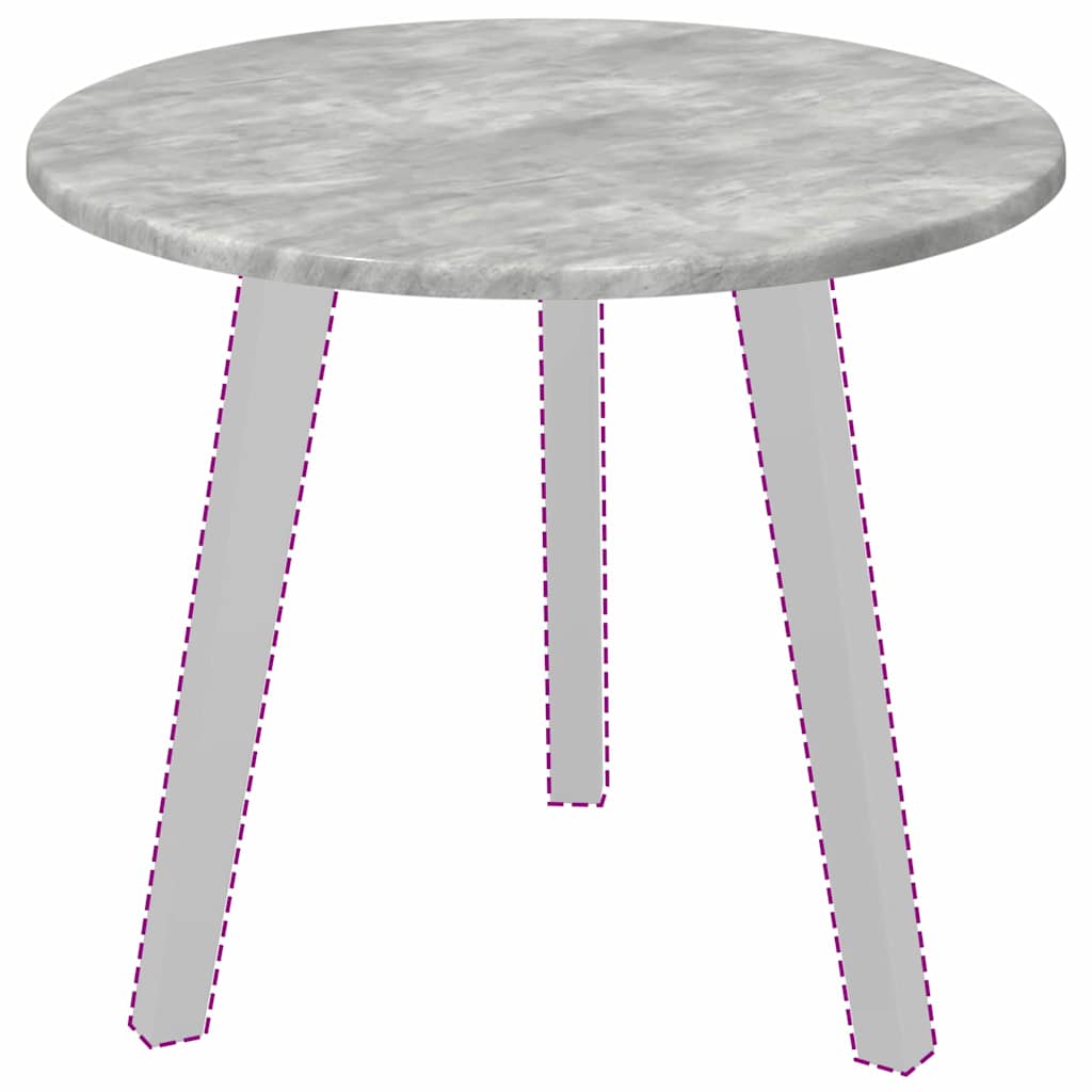 Tischplatte Ø 50 x 1,5 cm Rund Spanplatte Betongrau