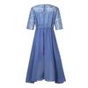 Women's Dress Elegant Lace Patchwork Dress Cut-out Long Dress Bridesmaid Evening Dress