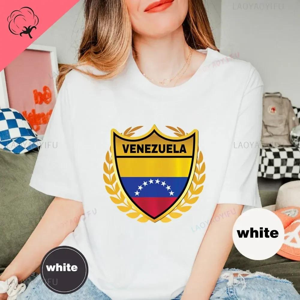 Venezuela Women T-Shirt Proud Venezuelan Venezuela Flag Unisex Streetwear High Quality Crew Neck Tshirt Short Sleeve Tops