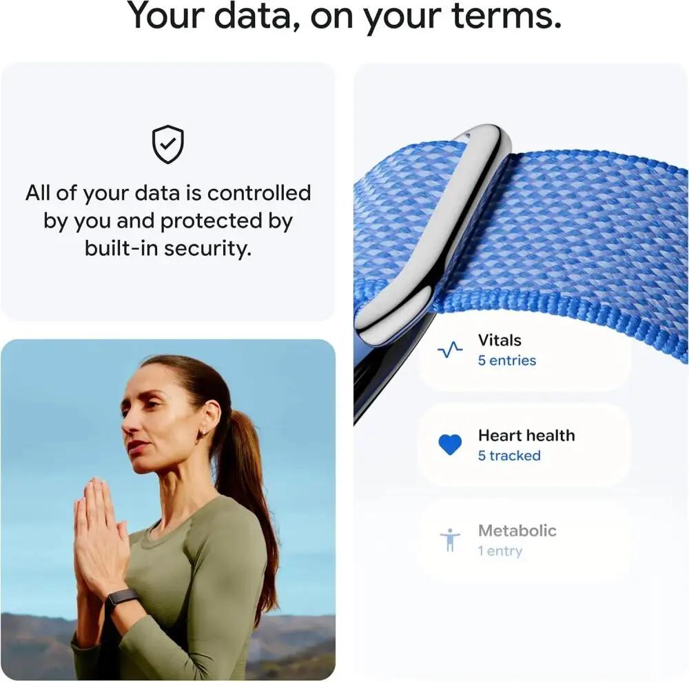 Metal Kasa+Google Fitbit Air için Resmi Naylon Halka Kayış Google Fitbit Air için Dayanıklı Bileklik Google Fitbit Air için Rahat Bant Aksesuarları