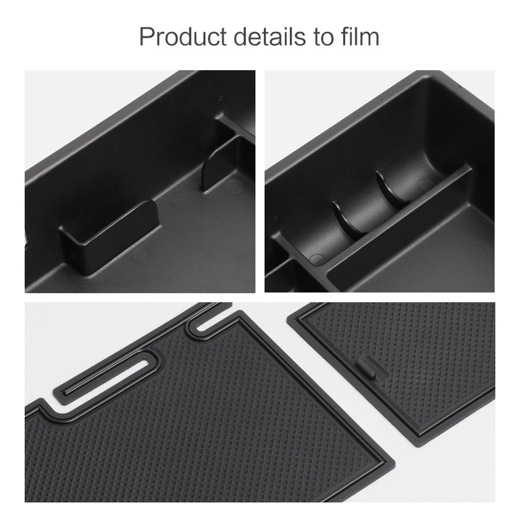 Für Chevrolet Blazer EV 2025 2025 Armlehnen-Aufbewahrungsbox Auto Mittelkonsole Ablage Organizer Innenzubehör Aufräumen Schwarz