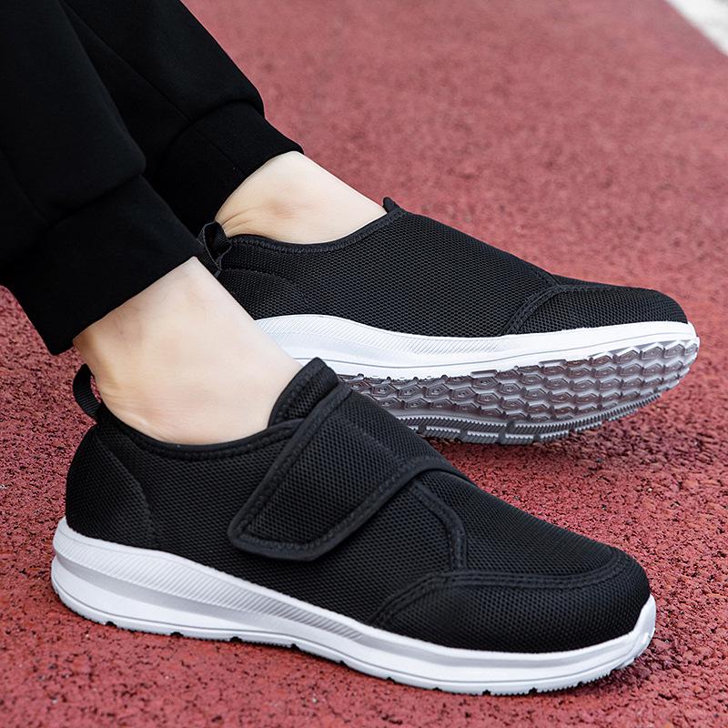 Unisex Breathable Mesh Velcro Walking Shoes - Lightweight, Wide Fit Casual Sneakers for Summer Sports