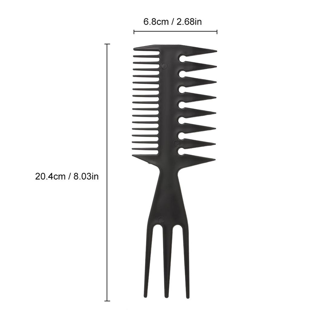 3 In 1 Plastic Combs Detangling Hair Comb Wide Tooth Comb Anti static Comb Hairdressing Styling Tool