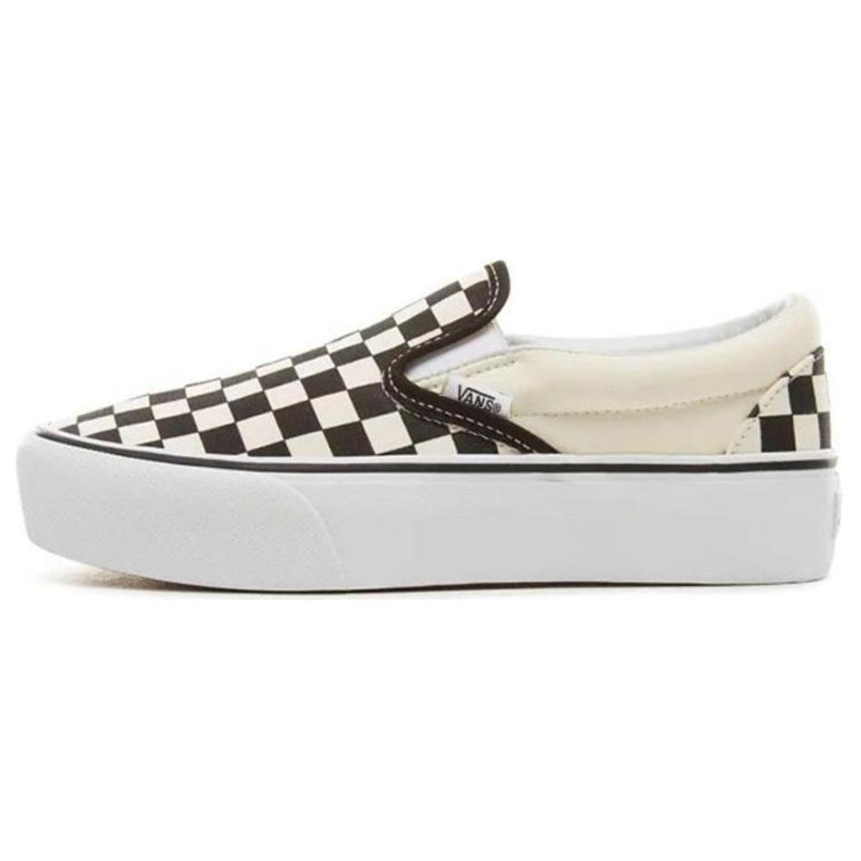 

new Slip On Classic Vans Platform Checker Black White 38.5