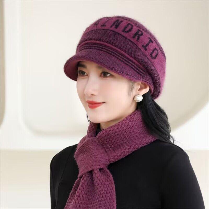 Peaked Cap Children Winter Warm Foreign Style Versatile Wool Hat Cold Wool Hat In The Elderly Knitted Hat
