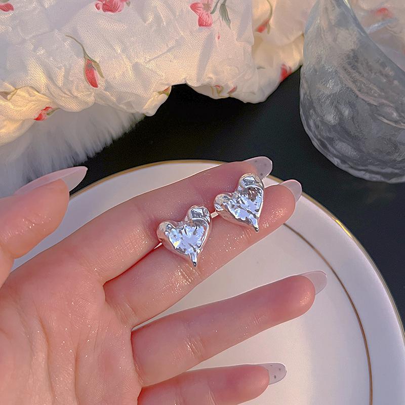 S925 Silver Stud Earrings Women's Ear Hole Earrings Niche Design Earbone Studs High-end Earrings