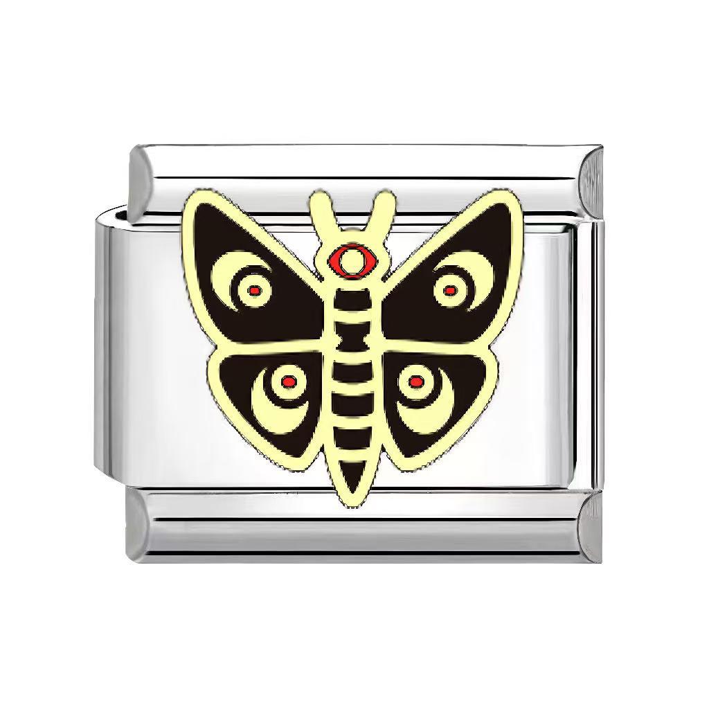 Unisex Gothic Modular Halloween Bracelet - Italian Spliced Titanium Steel Design