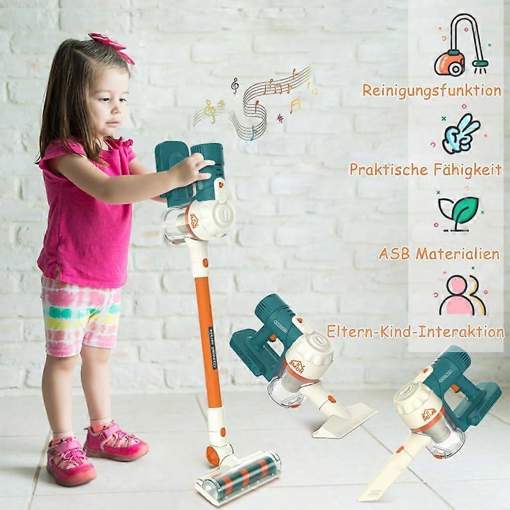 Kids Cleaning Toy Set, 3-in-1 Kids Vacuum That Really Works, Toddler Toy Vacuum Cleaning Set for Children Aged 3+, Fun Kids Working Toy Realistic Play