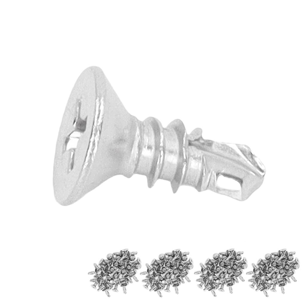 200 Pezzi Viti Autoperforanti Svasate a Croce Acciaio Inossidabile Lunghezza 13mm Set Kit di Fissaggio M4.2 18