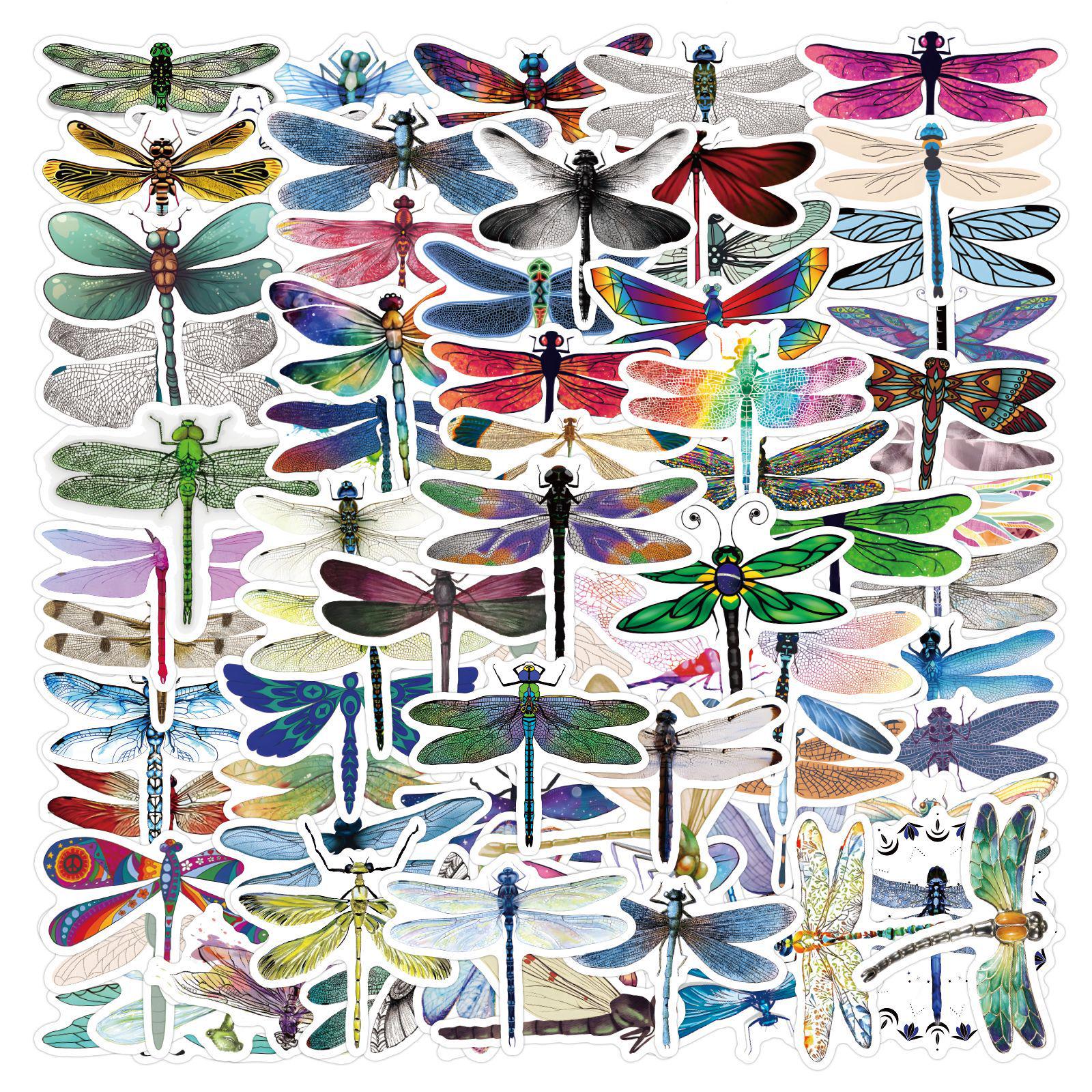 105 Dragonfly Graffiti Stickers: Colorful, Waterproof Decor for Luggage & DIY Projects