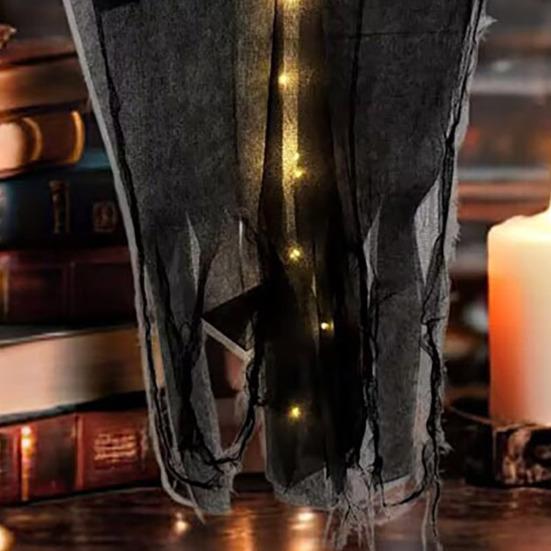 Halloween Hanging Skeleton Ghost Decoration Outdoor Large 35" Scary Flying Grim Reaper for Yard Patio Lawn Garden Haunted House Prop