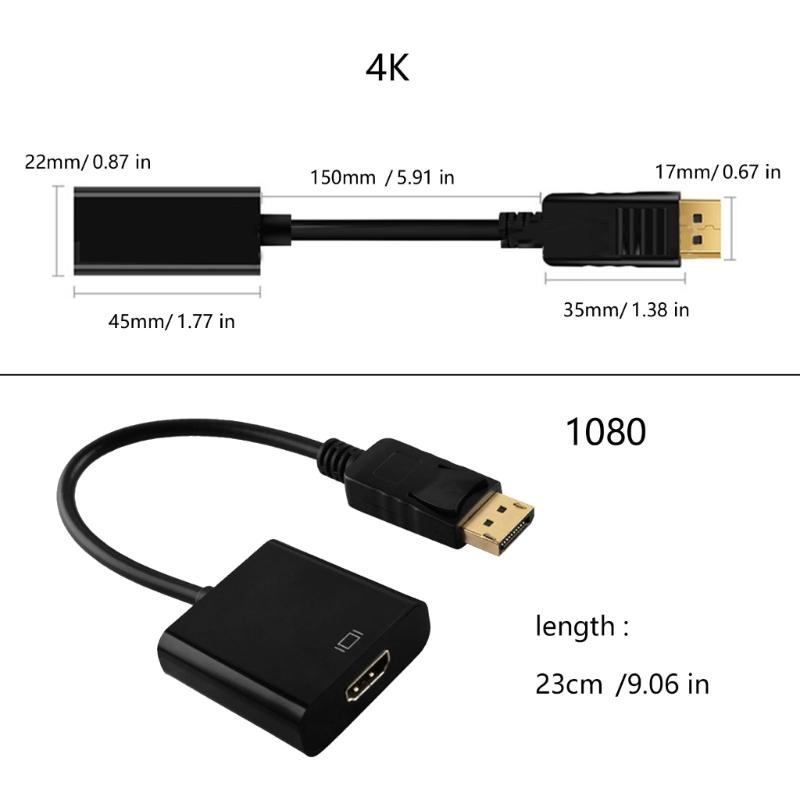 DisplayPort to HDTV Converter Cable Suitable for Plug and Play Video Connectivitys in Home Office Environment