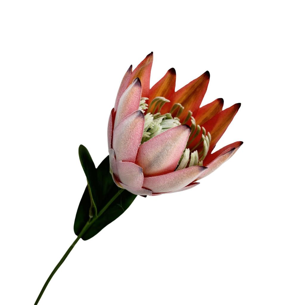 Modern Minimalist Style Single Flocked Emperor Flower, Simulated Flower, Wedding Decoration Fake Flower Arrangement And Flower Simulation Bouquet