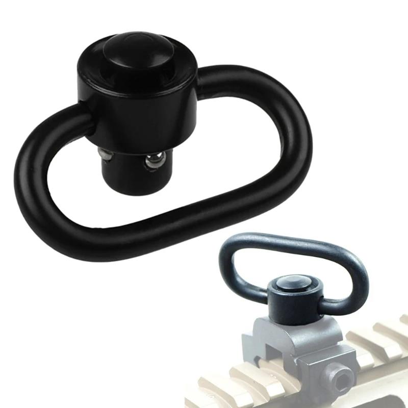 Heavy Duty 1.25 Inch Sling Swivels - Quick Detach D Loop Mounts For 2 Point Rifle Slings
