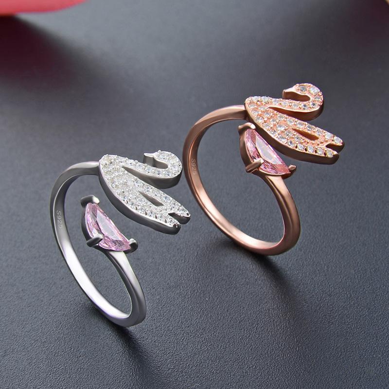 Lindon Classic 925 Sterling Silver Zircon Ring Ladies Jewelry Wedding Promise Party Gift