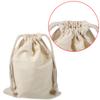 Household Plain Cotton Drawstring Storage Laundry Sack Stuff Bag for Travel Home Use Cotton Storage Bags Organizer