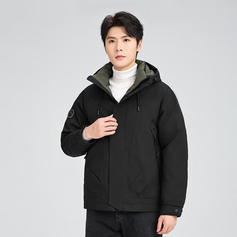 High-end jacket down jacket for men and women winter thickened white duck down casual hooded fashion couple coat