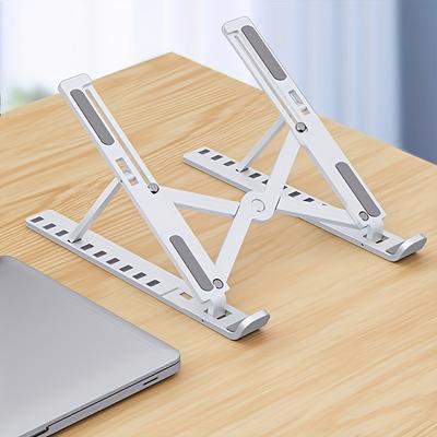 1PC Adjustable ABS Plastic Laptop Ventilated Desktop Stand Portable Folding Design Suitable for All Computers with Non-Slip Pad