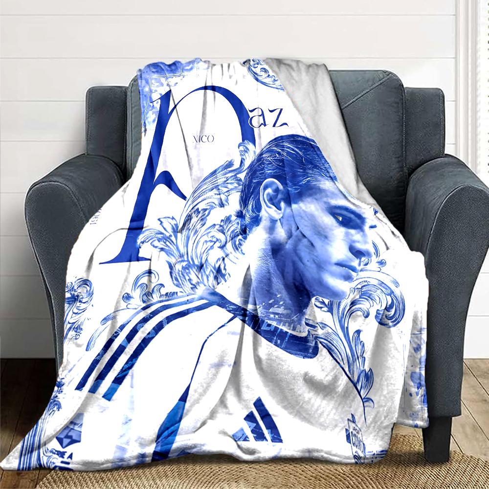 Football Player Action Blankets Flannel Printed Breathable Warm Throw Blanket for Home Office Bedspreads 0708a56