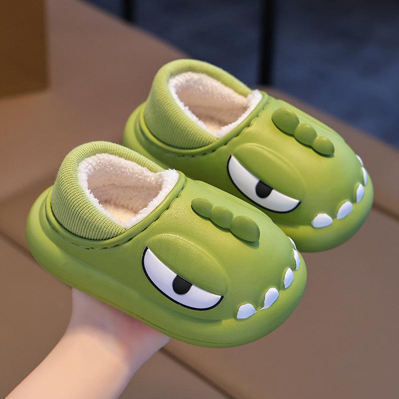 Children’s Winter Cotton Slippers: Fleece-Lined, Waterproof, EVA Squishy Feel, Warm, Closed Heel - Parent and Child Sizes Available