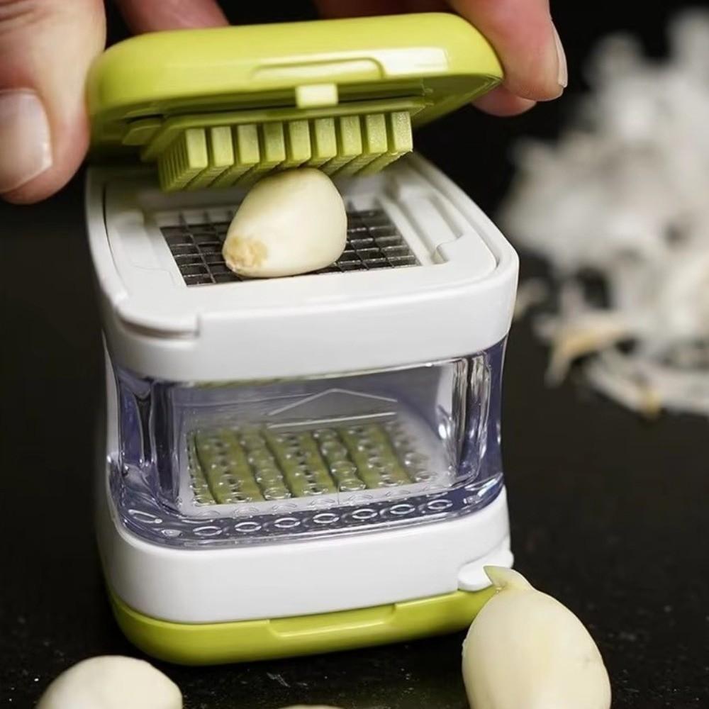 2 in 1 Double Sided Press Garlic Masher Portable Ginger Slicer Mini Garlic Press Cooking