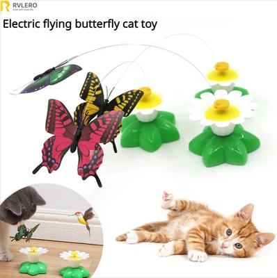 Cat Toys Rotating Electric Flying Butterfly Flying Bird Automatic Cat Teaser Toy Intelligent Training Fun Plaything Pet Supplies
