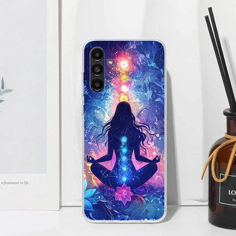 Yoga Chakra Spiritual Energy Universe Phone Case For Samsung Galaxy A17 A37 A57 A16 A26 A36 A56 A15 A25 A35 A55 A14 A24 A34 A54