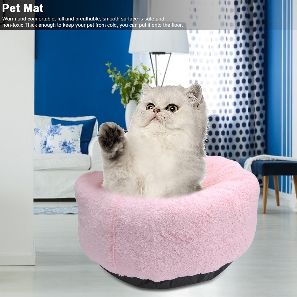 Winter Keeping Warm Plush Pet Soft Mat Sleeping Pad Bed Dog Cat Puppy Round Cushion Nest