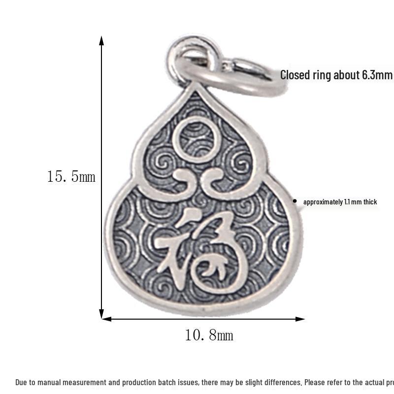 

Браслет-подвеска с символом удачи из серебра 925 пробы в китайском стиле ручной работы