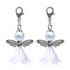 Pack of 50 Colorful Pearls Angelic Keychains Charm Pendant Decoration for Stylish and Lovely Accessories Daily Use