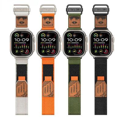 Apple Watch Ultra 2 için Yumuşak Naylon Kayış Bandı 49/45/41/44/42/38/40 mm Bilezik IWatch serisi 9 8 7 6 5 4 3 SE Nefes Alabilir